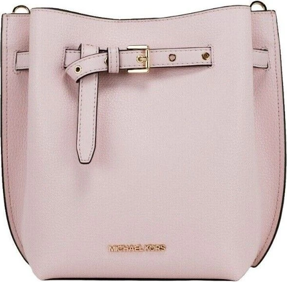 Сумка Michael Kors Emilia Small Powder Blush с отделкой из зернистой кожи, сумка-мессенджер в форме ведра