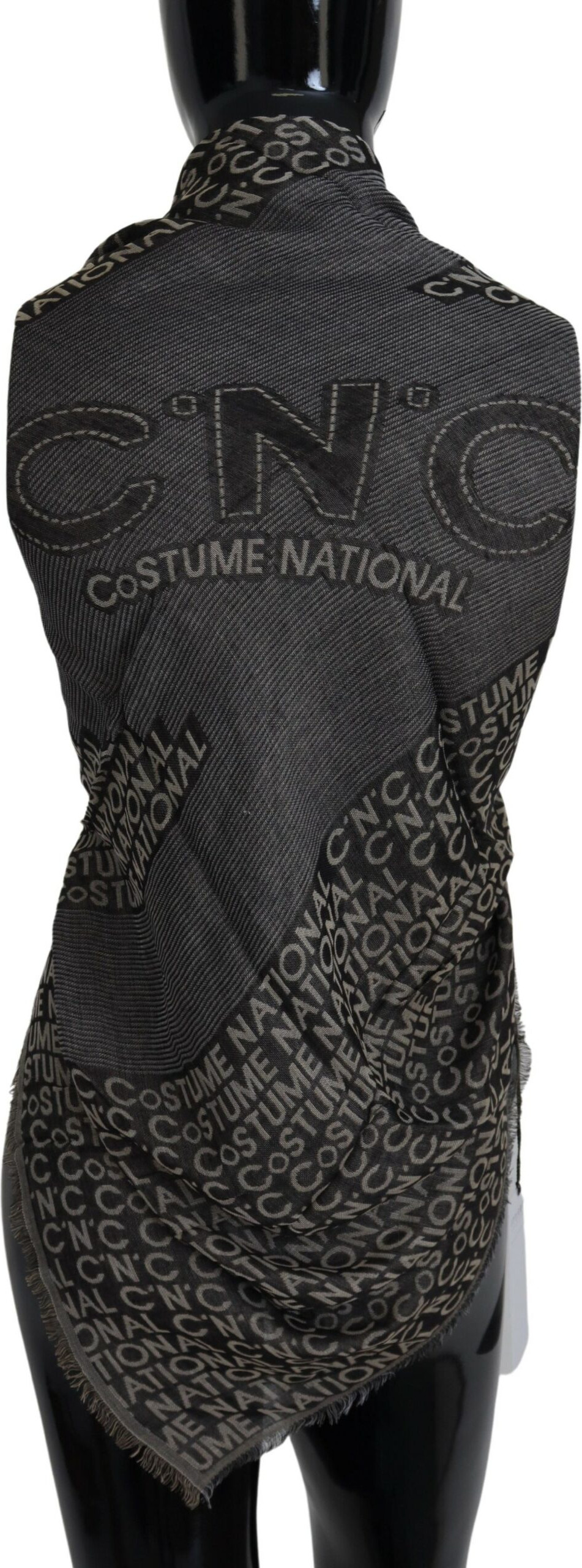 Шарф Costume National Chic с бахромой из вискозы и шелка
