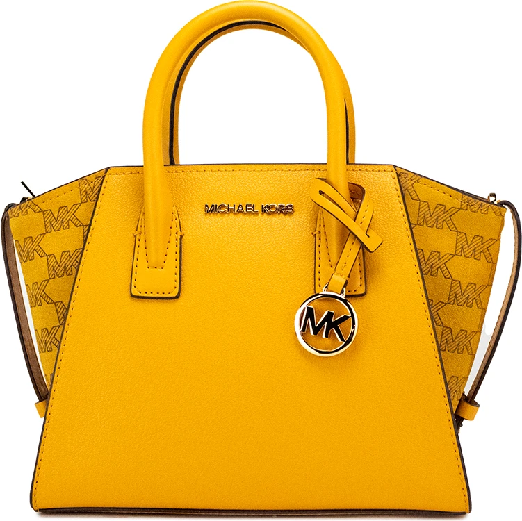 Сумка-саквояж Michael Kors Avril Small Honeycomb из натуральной кожи и замши с застежкой-молнией сверху через плечо