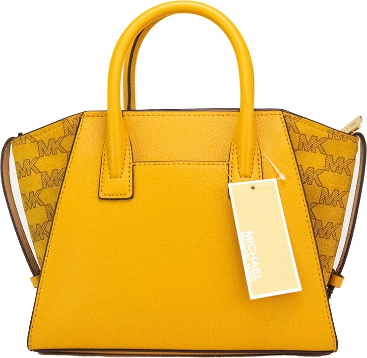 Сумка-саквояж Michael Kors Avril Small Honeycomb из натуральной кожи и замши с застежкой-молнией сверху через плечо