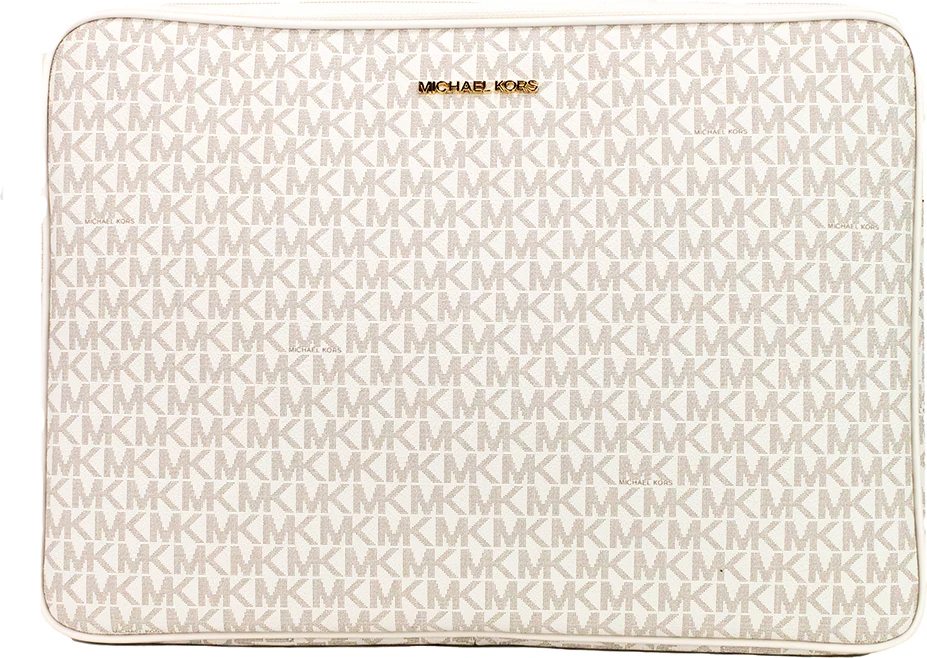 Чехол Michael Kors Jet Set Travel Large Light Cream Signature PVC для ноутбука