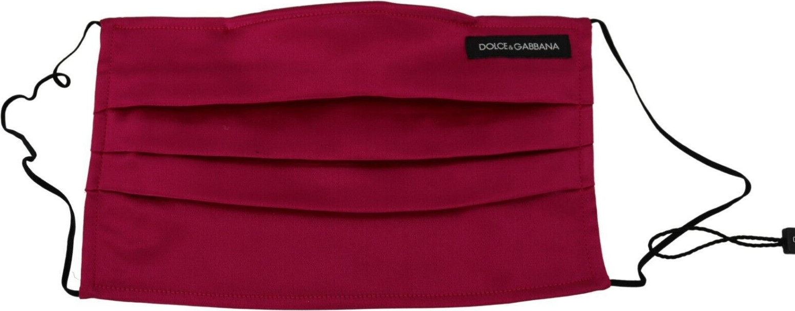 Маска для лица Dolce & Gabbana Элегантная шелковая плиссированная бордовая