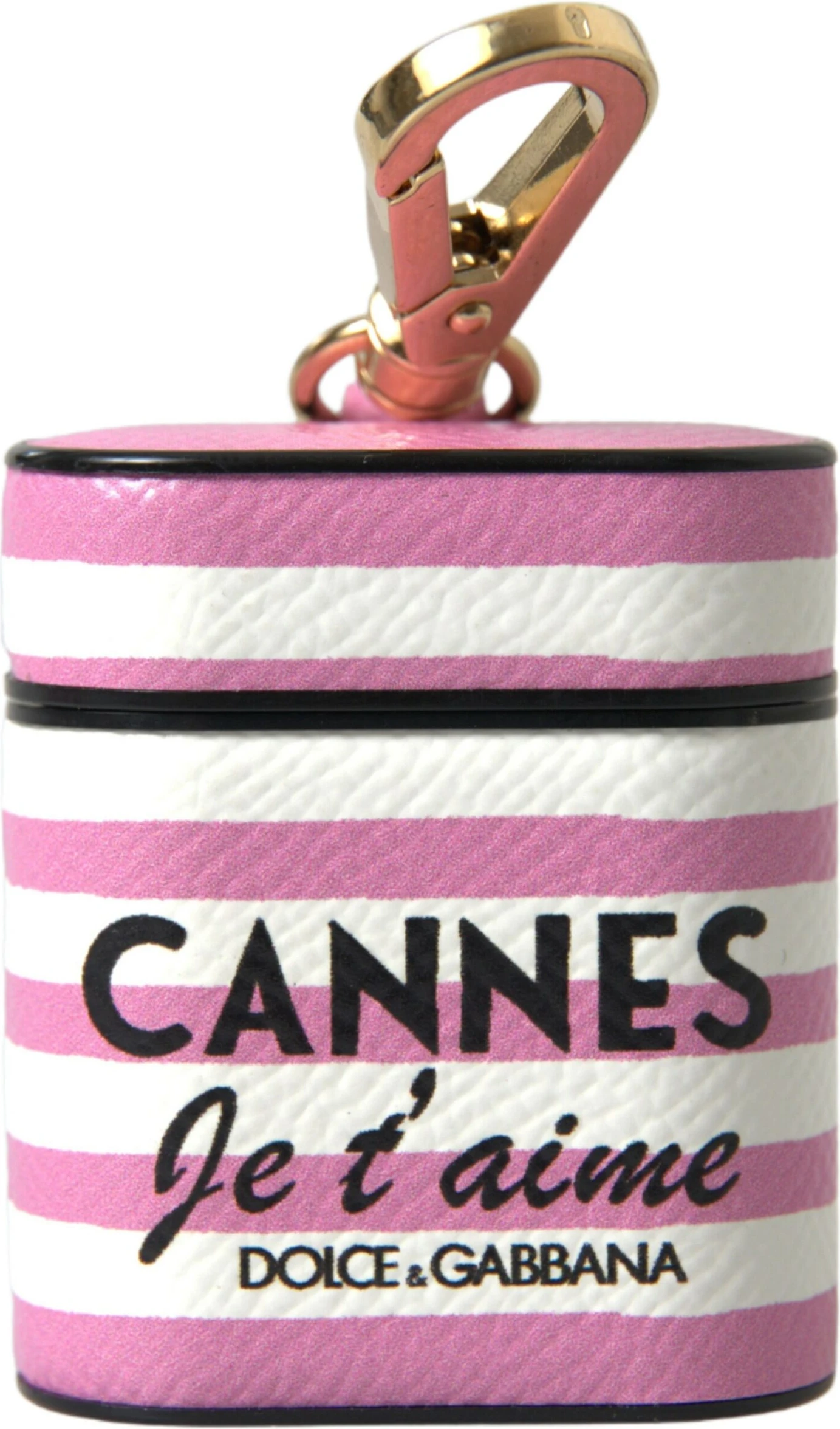 Чехол Dolce & Gabbana Chic Pink Stripe Leather Airpods
