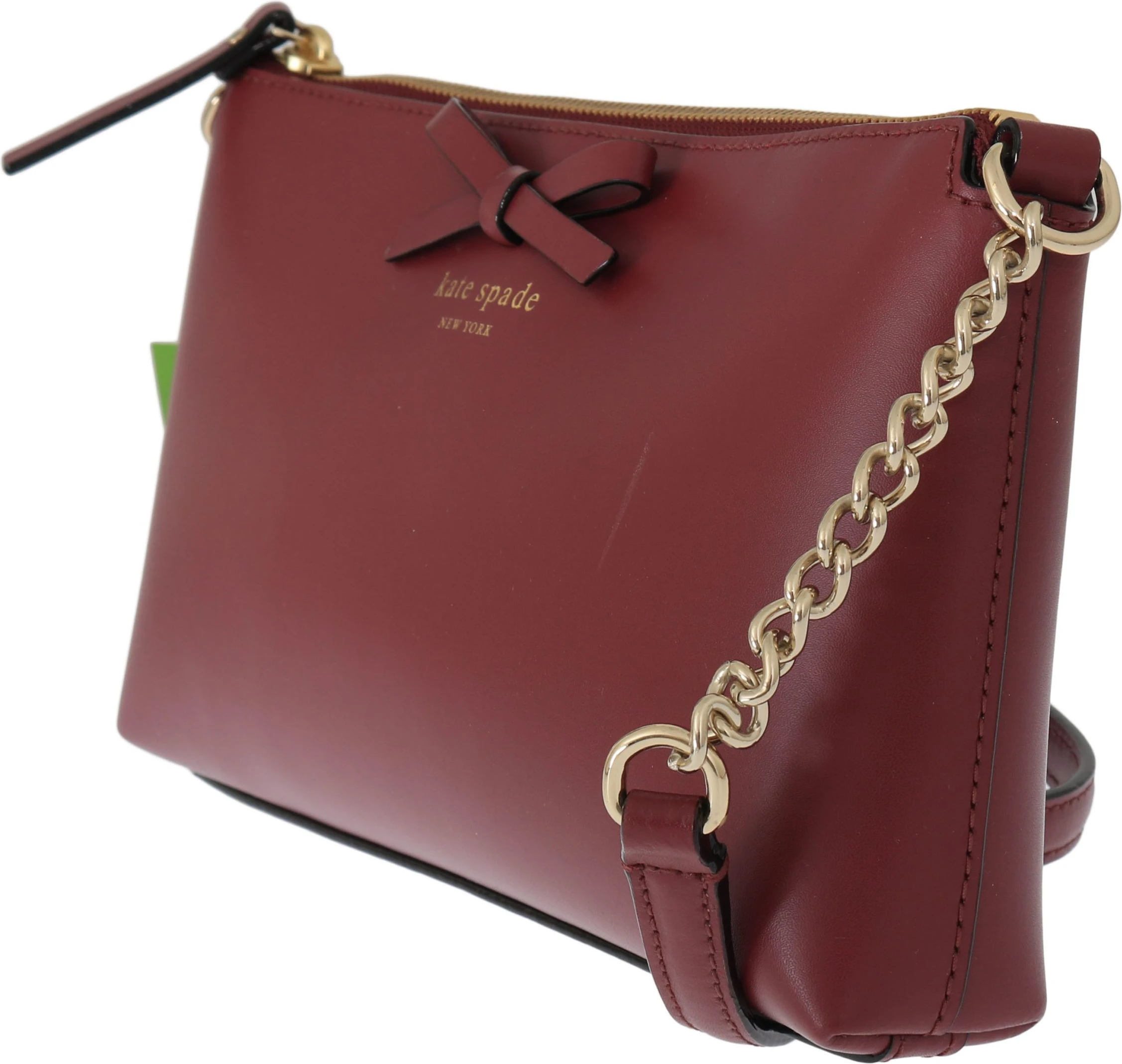 Сумка через плечо Kate Spade Элегантная бордовая кожаная сумка через плечо