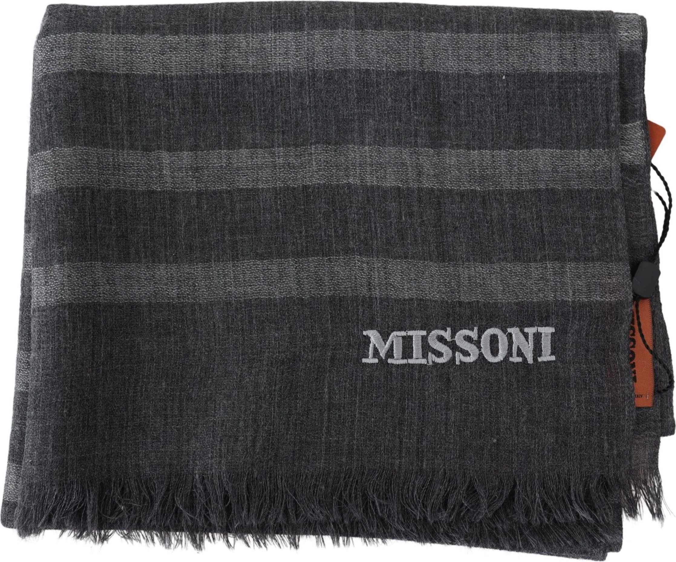 Шарф Missoni Элегантный Унисекс Шерстяной Шарф с Вышивкой Логотипа