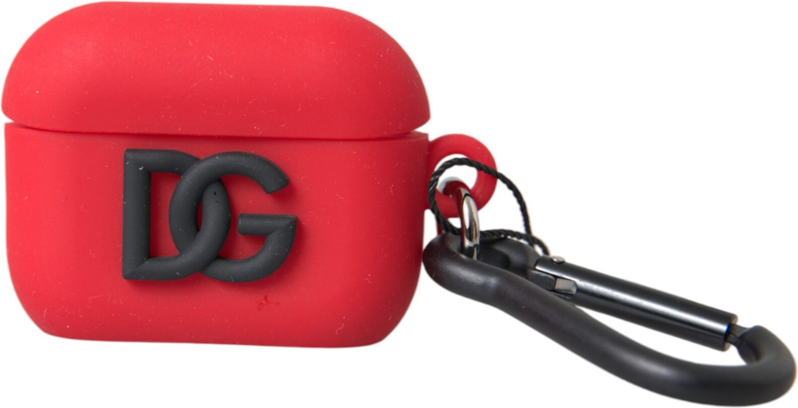 Чехол Dolce & Gabbana Красный Силиконовый Каучук с Тисненым Логотипом для Airpods