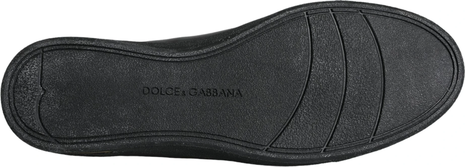 Кроссовки Dolce & Gabbana Черно-золотые кожаные Классика