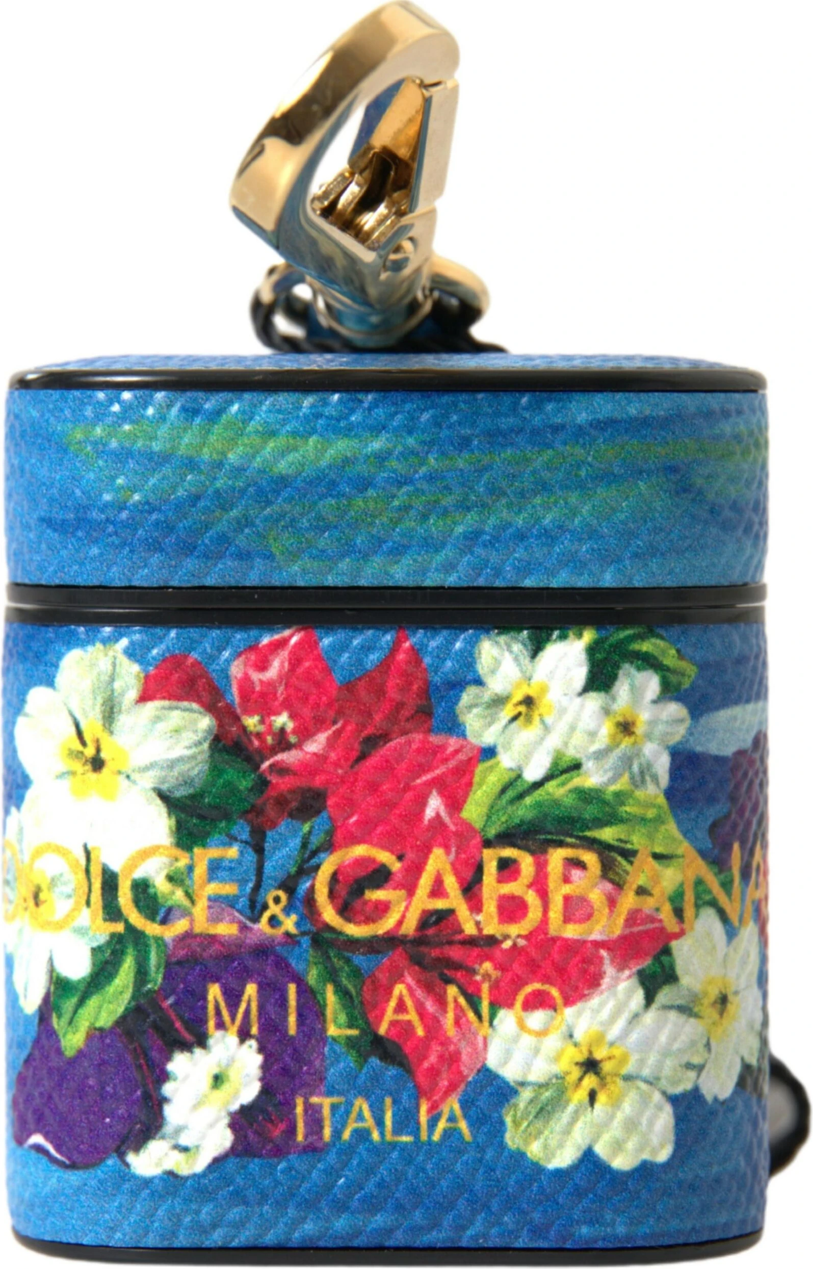 Чехол для AirPods Dolce & Gabbana Изысканный Синий Цветочный Кожа