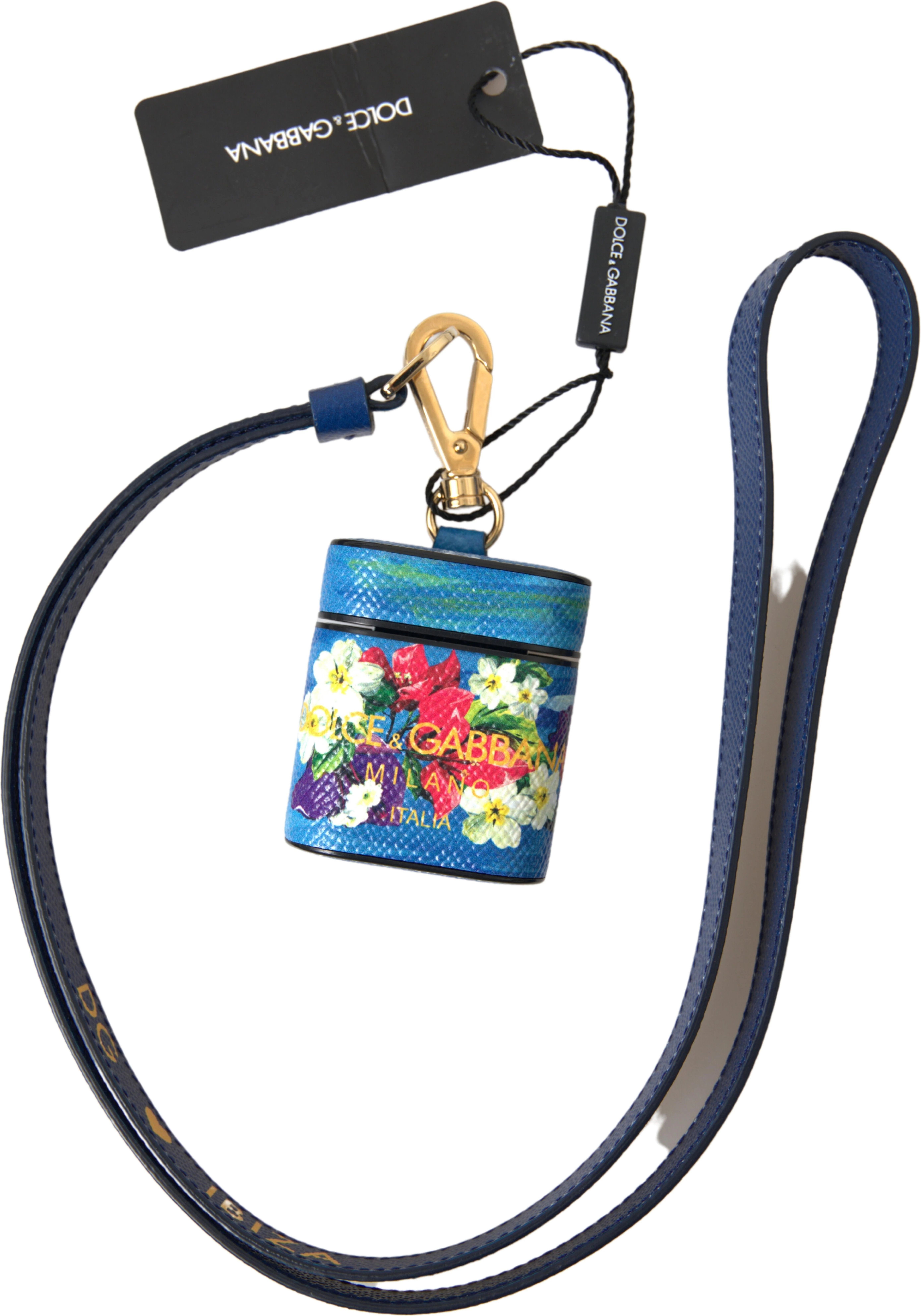 Чехол для AirPods Dolce & Gabbana Изысканный Синий Цветочный Кожа