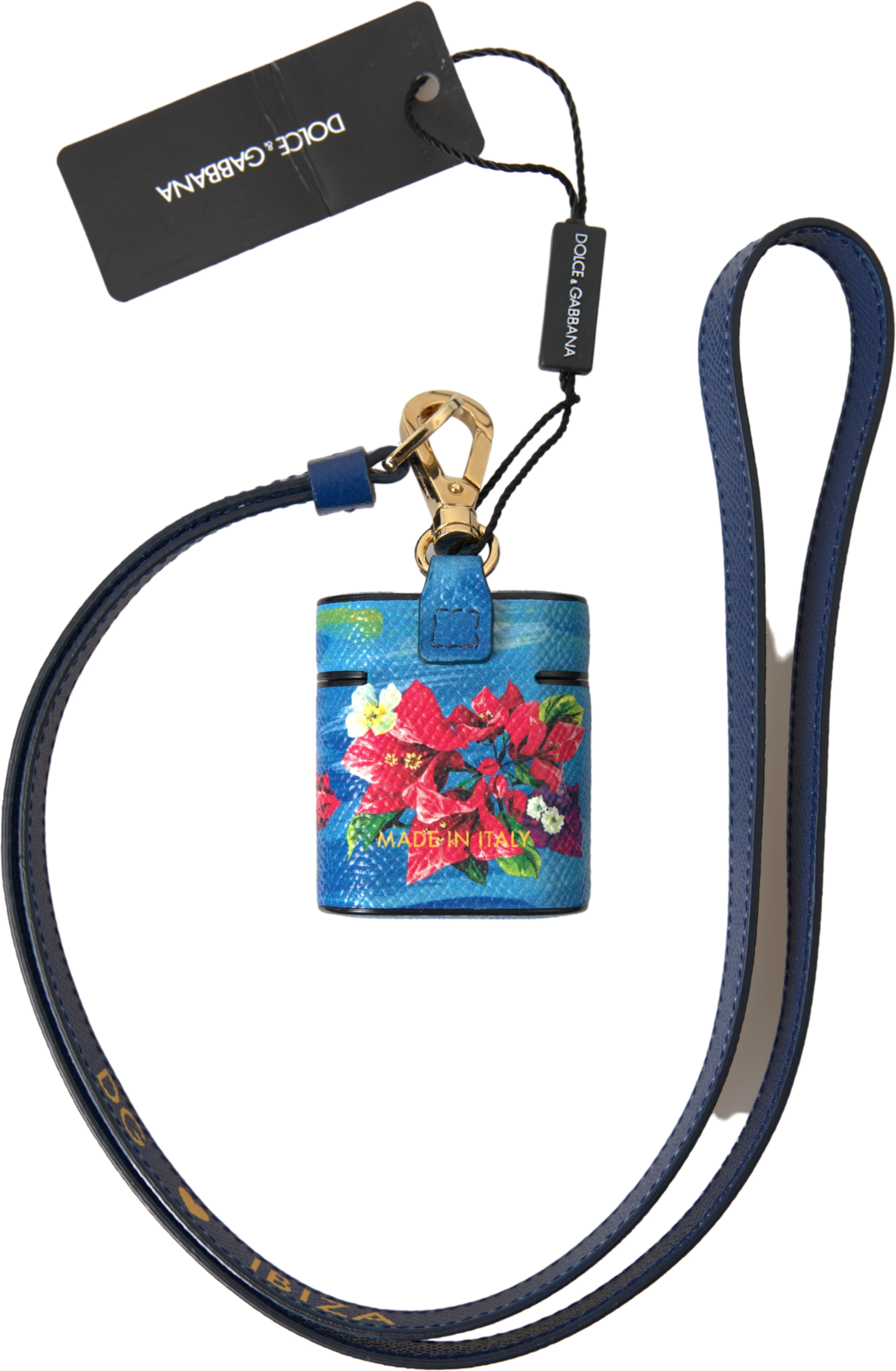 Чехол для AirPods Dolce & Gabbana Изысканный Синий Цветочный Кожа