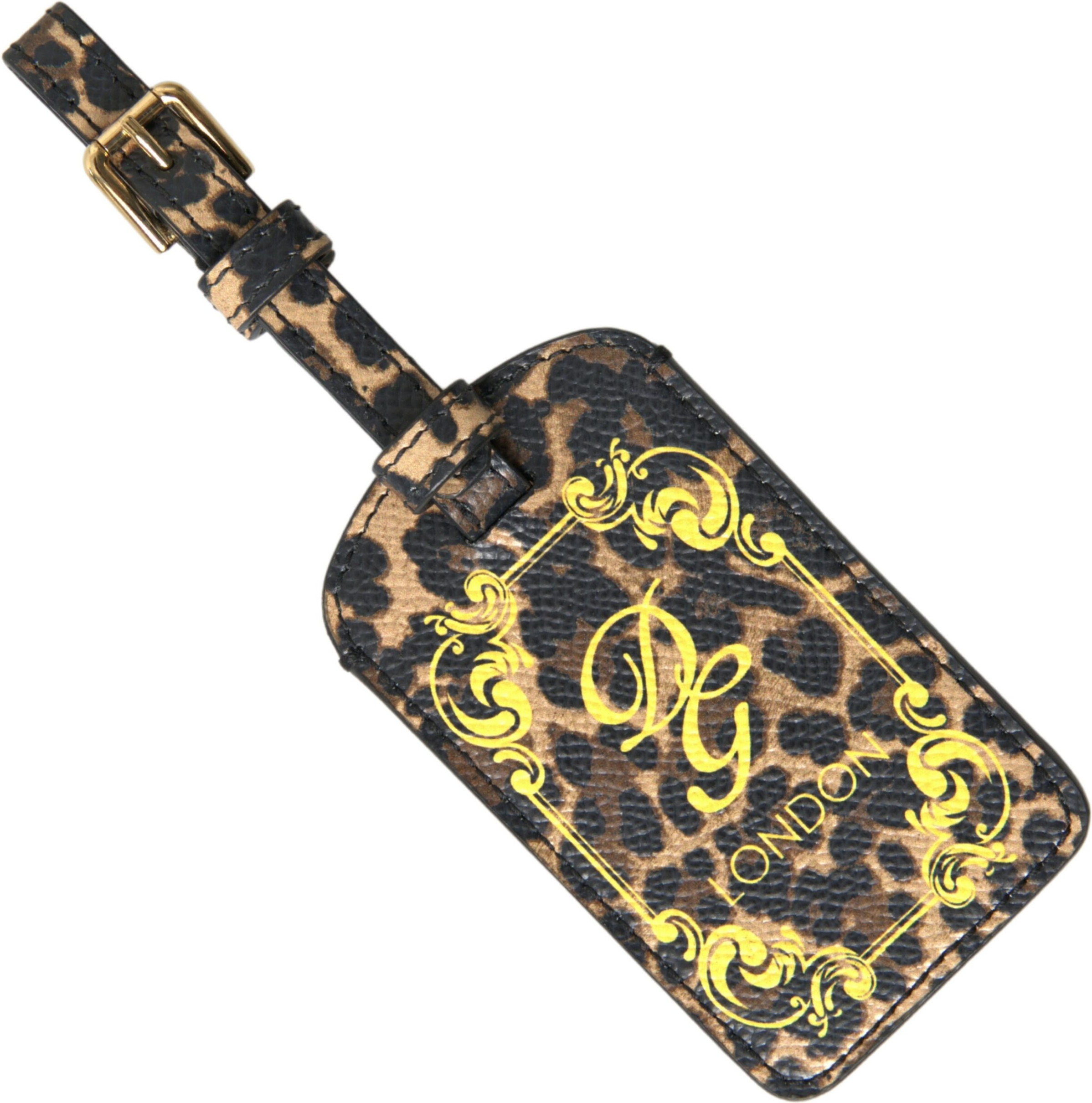 Бирка для багажа Dolce & Gabbana Multicolor Dauphine Leather с логотипом DG