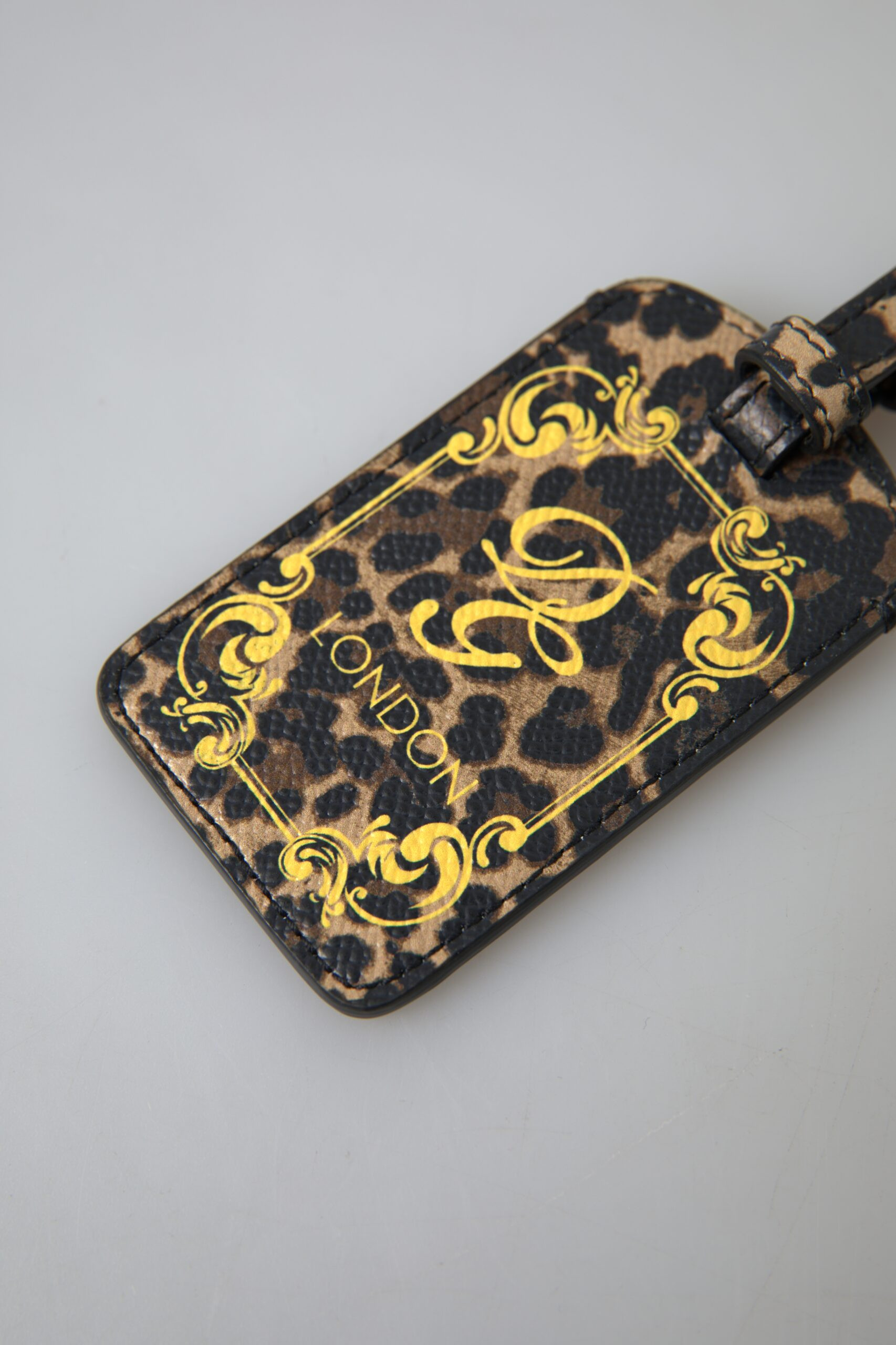 Бирка для багажа Dolce & Gabbana Multicolor Dauphine Leather с логотипом DG