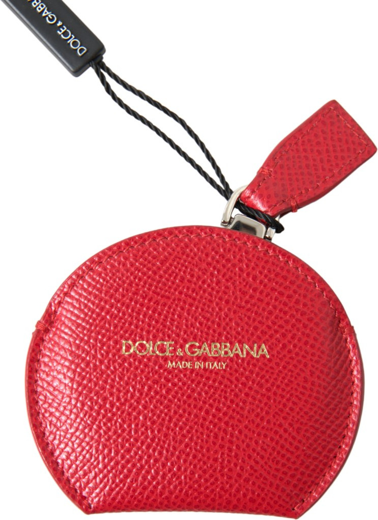 Держатель Dolce & Gabbana из красной телячьей кожи для ручного зеркала