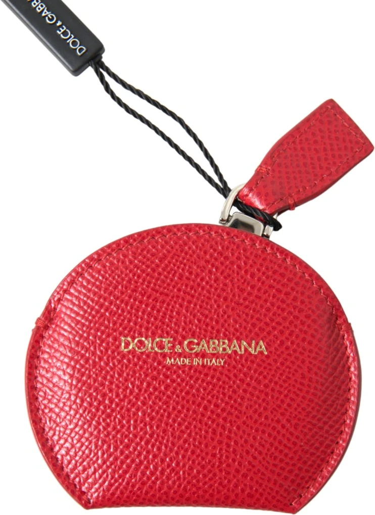Держатель Dolce & Gabbana из красной телячьей кожи для ручного зеркала