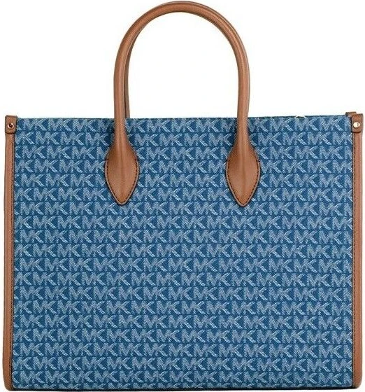Сумка-тоут Michael Kors Mirella Medium с логотипом из денима East West Tote Handbag