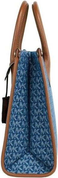 Сумка-тоут Michael Kors Mirella Medium с логотипом из денима East West Tote Handbag