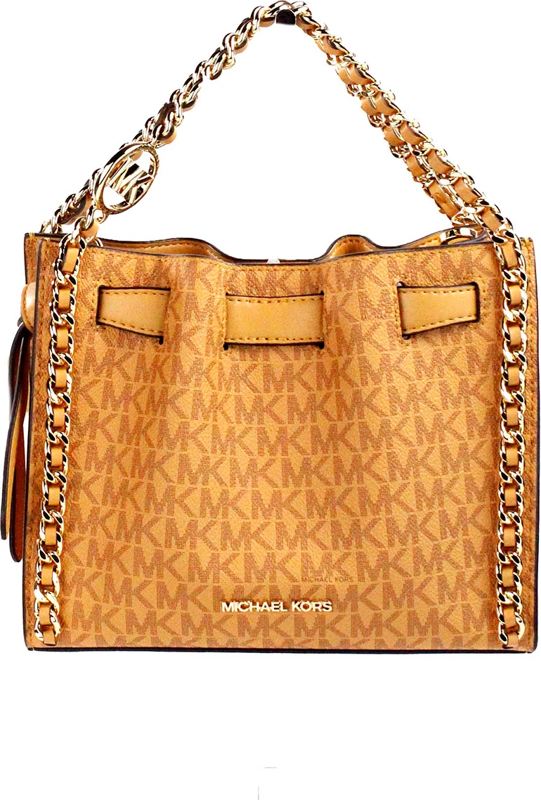 Сумка через плечо Michael Kors Mina Small с ремнем из ПВХ с фирменным узором и цепочкой