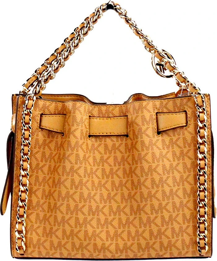Сумка через плечо Michael Kors Mina Small с ремнем из ПВХ с фирменным узором и цепочкой