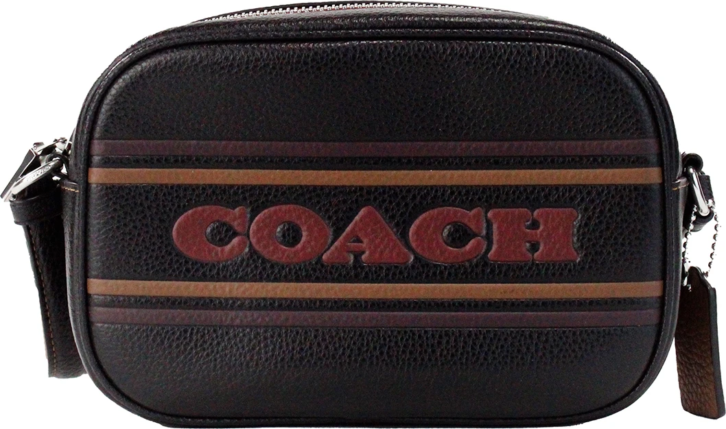 Сумка через плечо Coach Jamie Mini с логотипом и черной полосой Camera