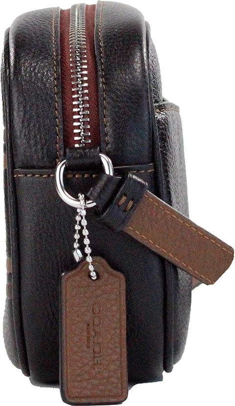 Сумка через плечо Coach Jamie Mini с логотипом и черной полосой Camera