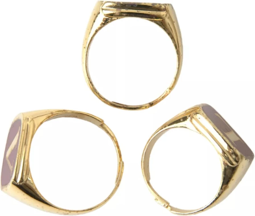 Набор колец Dolce & Gabbana Gold Brass LOVE с эмалью