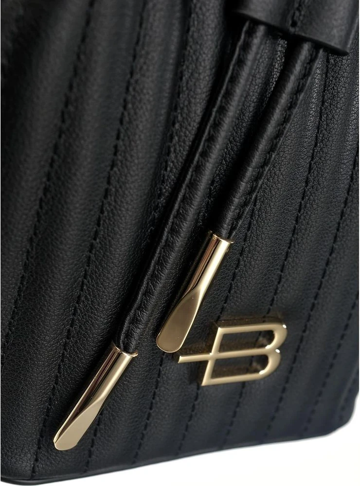 Элегантная мини-сумка-ведро Baldinini Trend с прострочкой