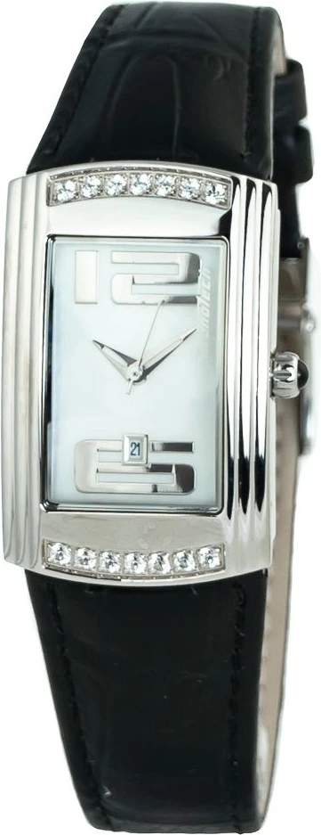 Часы Chronotech с черным кожаным ремешком