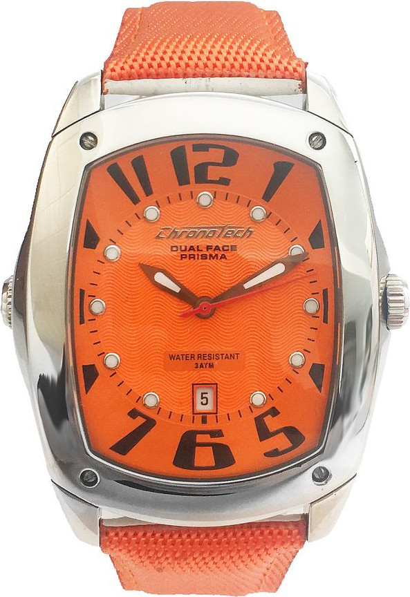 Часы Chronotech Оранжевый Кожа