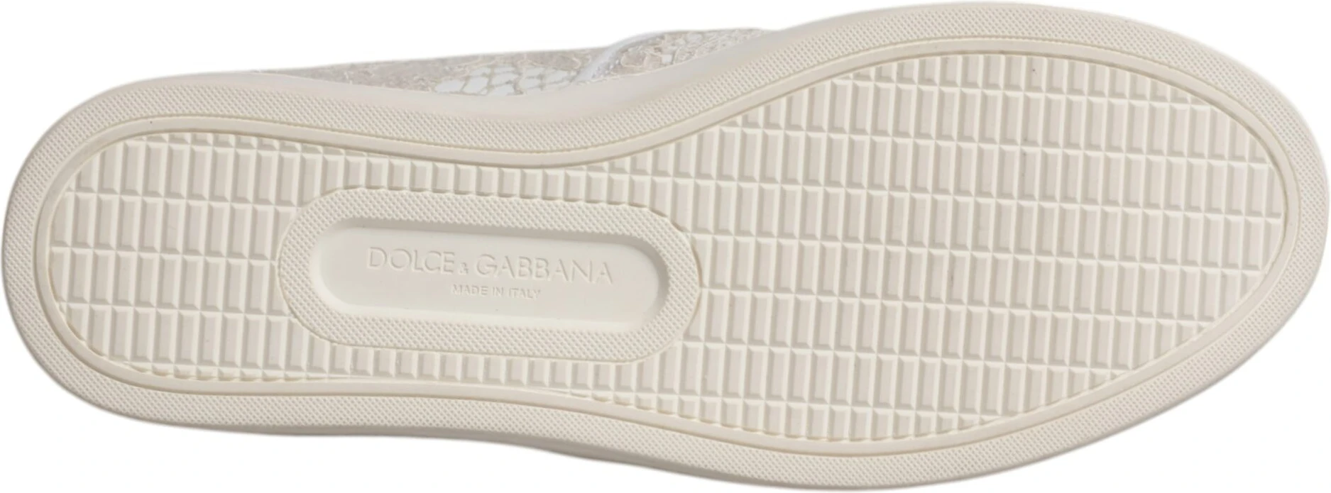 Лоферы белые с цветочным кружевом без застежки, обувь Dolce & Gabbana