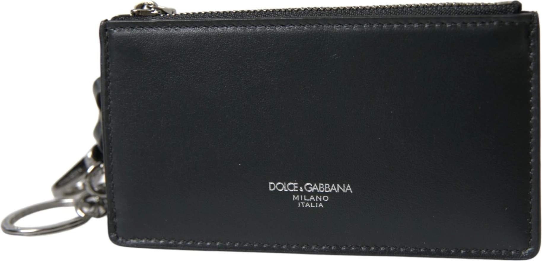Case Dolce & Gabbana Black Leather Zip Logo Strap Multi Kit