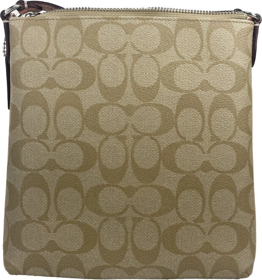 Сумка через плечо Coach Rowan Mini Crossgrain Leather File Crossbody Bag Light Khaki Faded Blush CS182