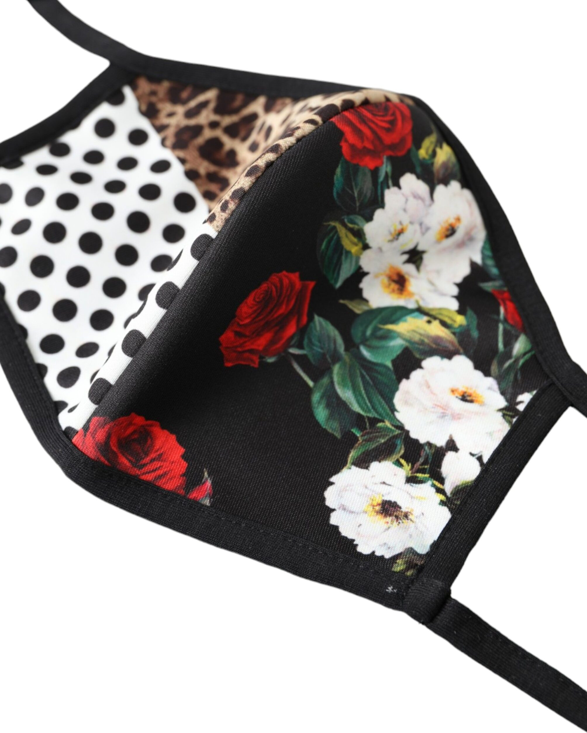 Маска для лица Dolce & Gabbana Мультицветковый леопардовый цветочный принт Эластичная ушная петля