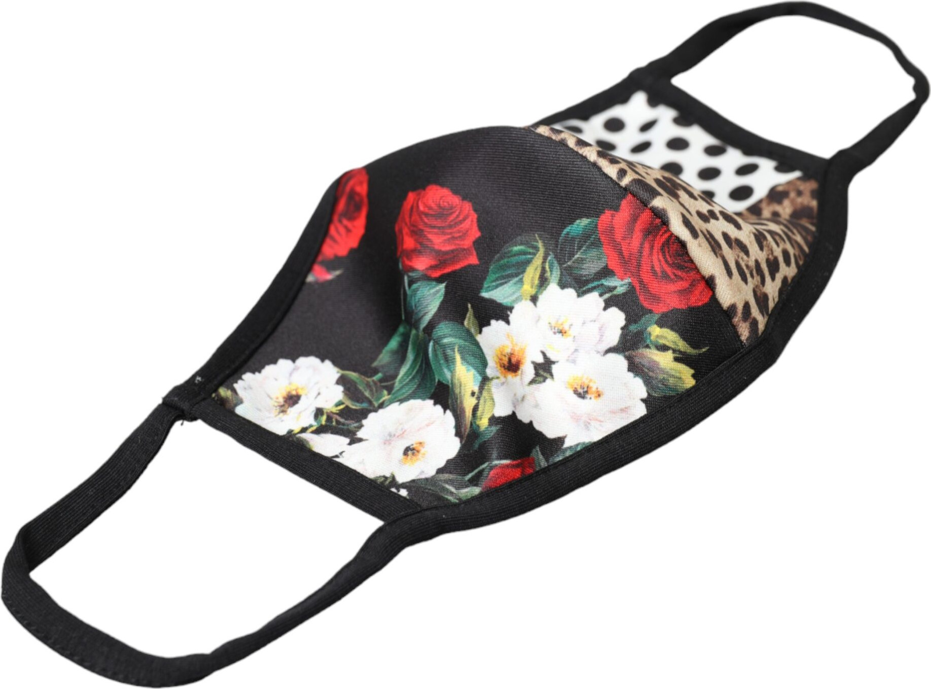 Маска для лица Dolce & Gabbana Мультицветковый леопардовый цветочный принт Эластичная ушная петля