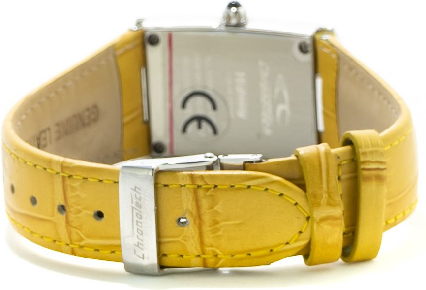 Часы Chronotech с желтым кожаным ремешком