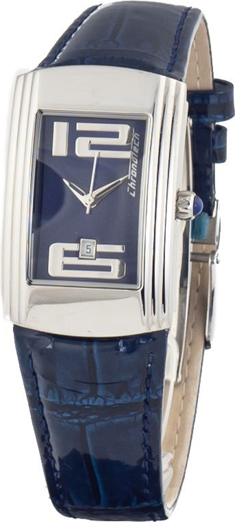Часы Chronotech с синим кожаным ремешком