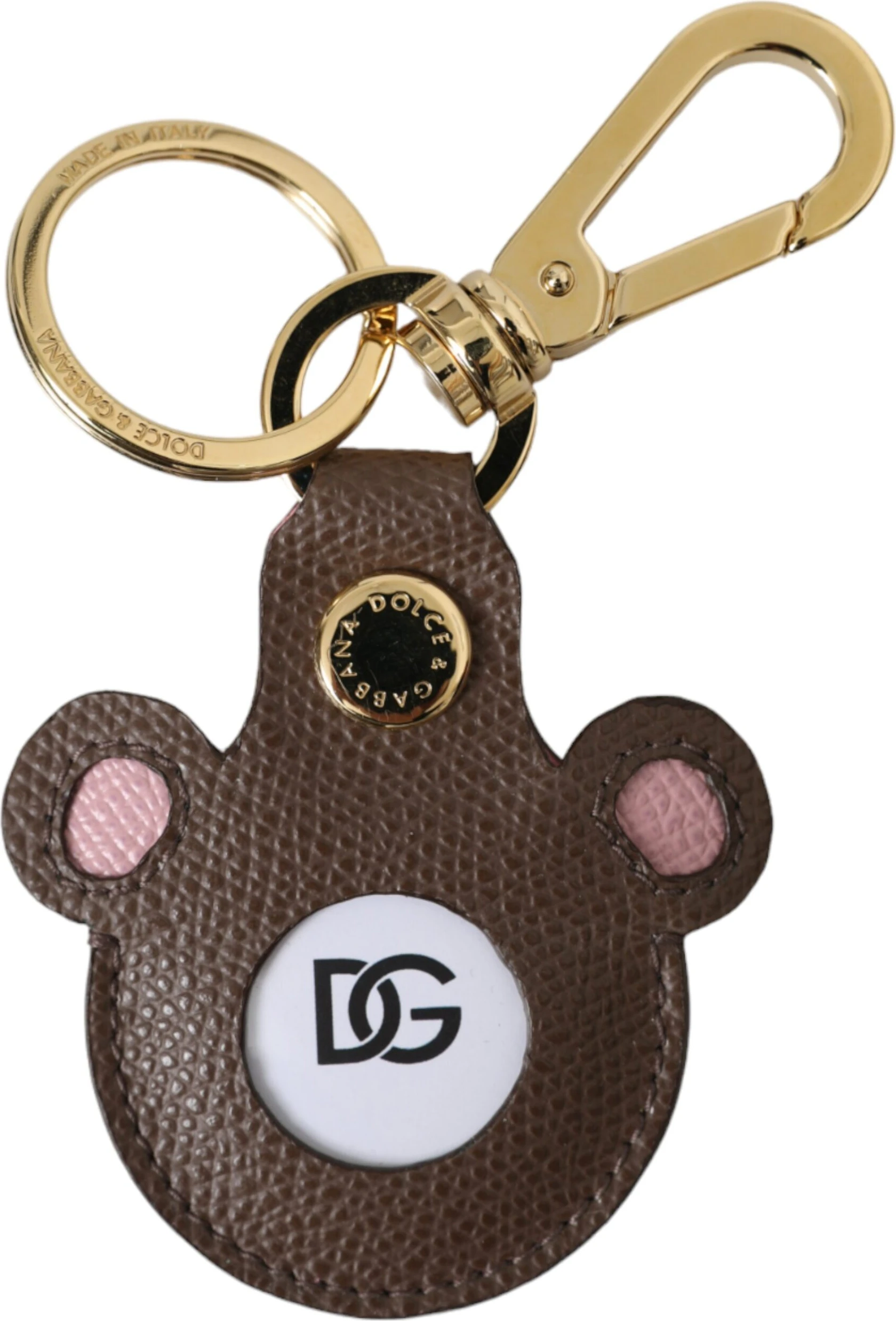 Брелок Dolce & Gabbana Multicolor Dauphine из телячьей кожи с логотипом DG