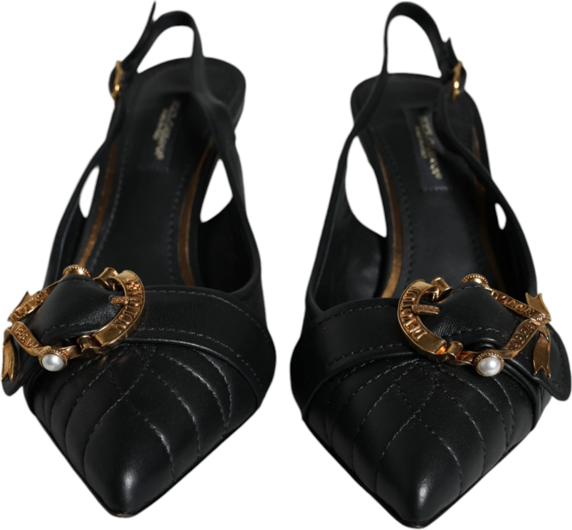 Туфли Слингбэк Dolce & Gabbana Черные Devotion