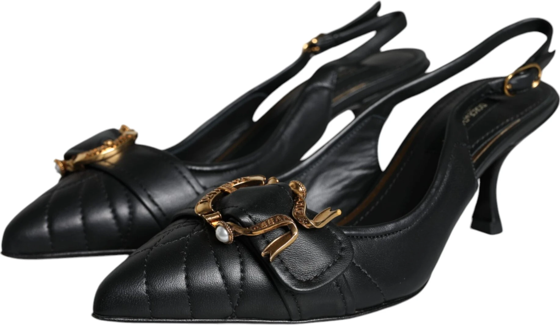Туфли Слингбэк Dolce & Gabbana Черные Devotion