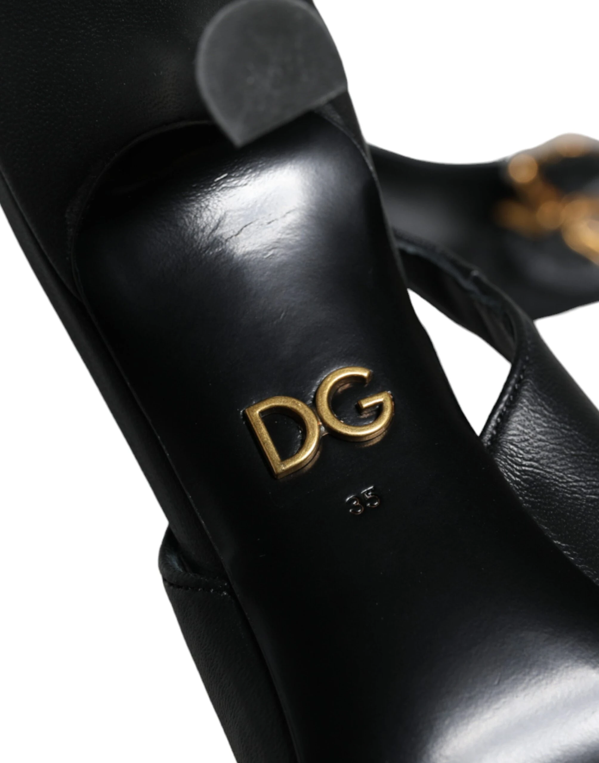 Туфли Слингбэк Dolce & Gabbana Черные Devotion