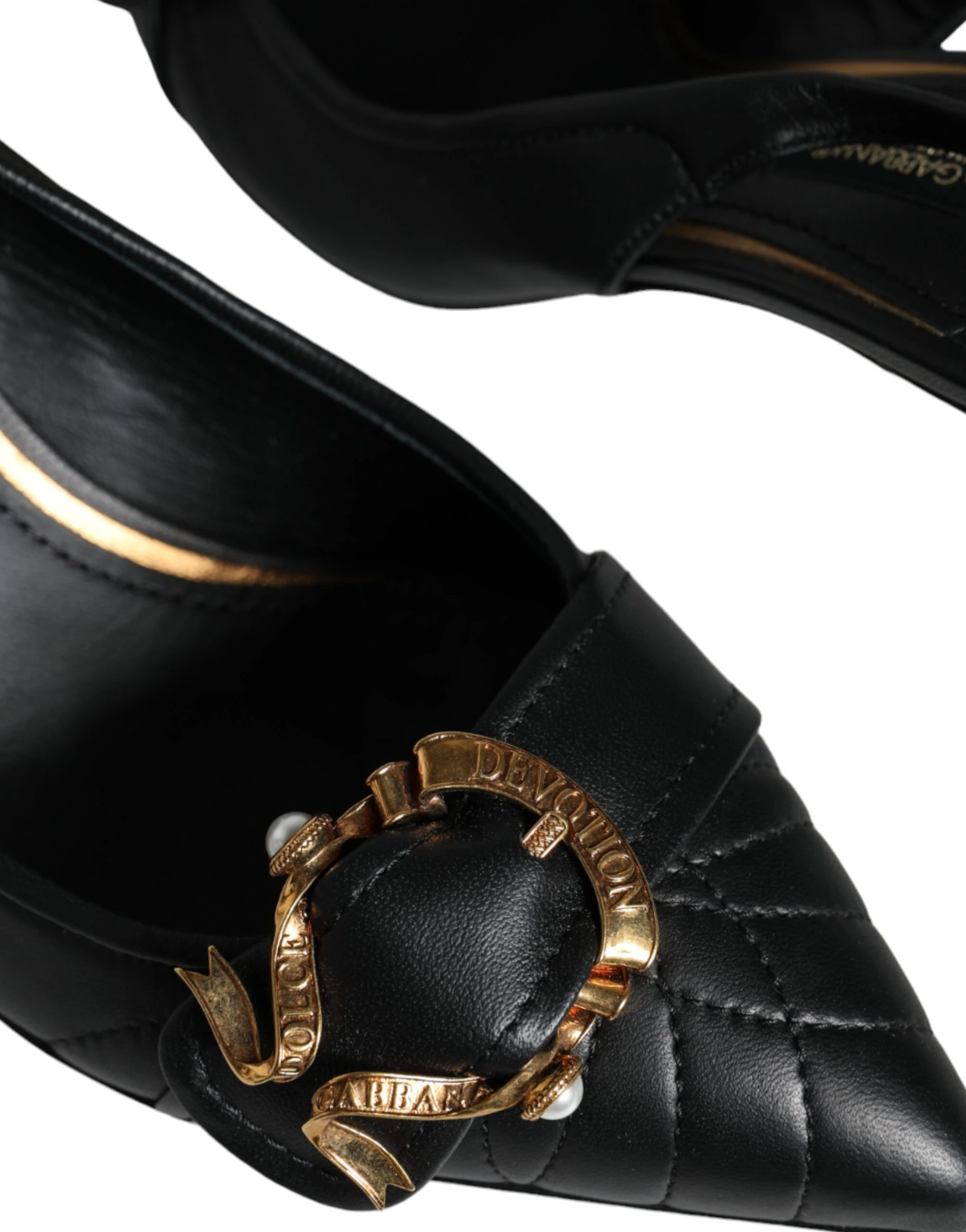 Туфли Слингбэк Dolce & Gabbana Черные Devotion