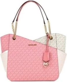 Сумка-тоут Michael Kors Jet Set Tea Rose Signature X Cross Chain Shoulder