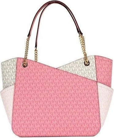 Сумка-тоут Michael Kors Jet Set Tea Rose Signature X Cross Chain Shoulder