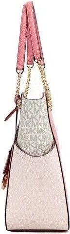 Сумка-тоут Michael Kors Jet Set Tea Rose Signature X Cross Chain Shoulder