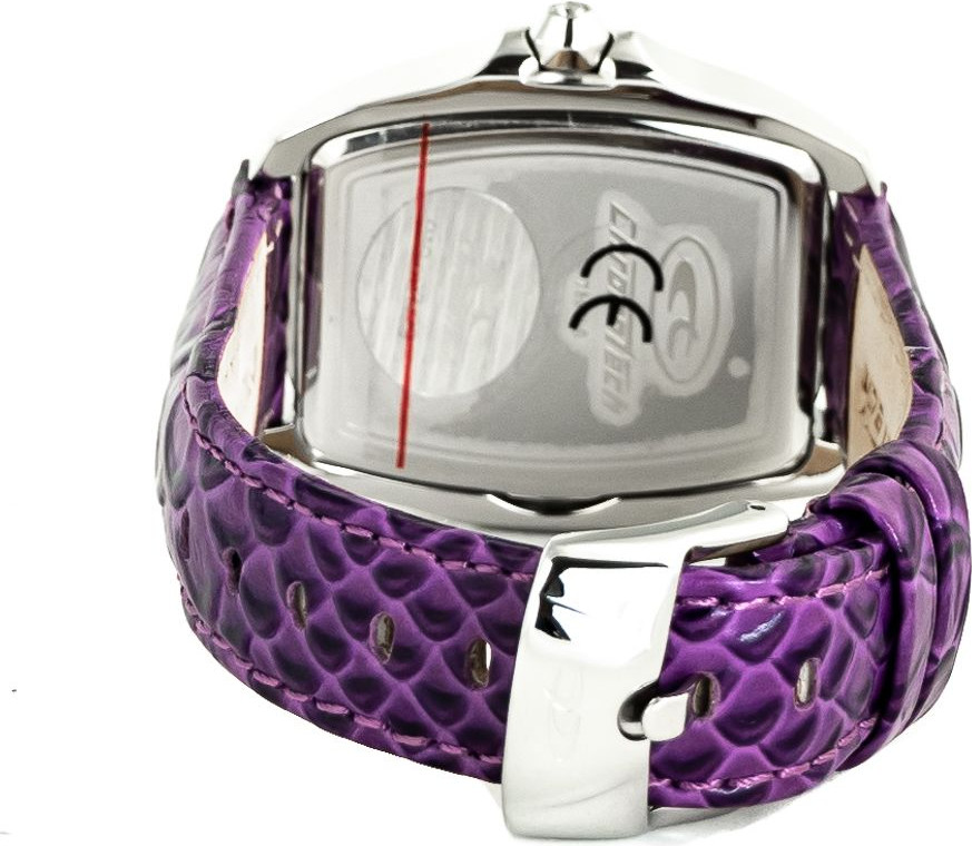 Часы Chronotech с фиолетовым кожаным ремешком