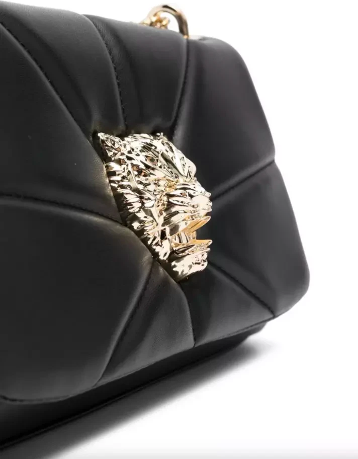 Сумка через плечо Plein Sport Elegant Black Crossbody с золотой цепочкой