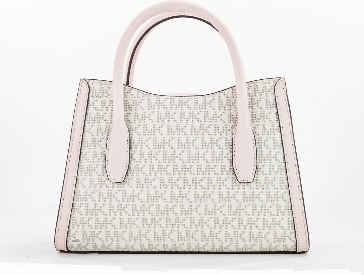 Сумка-саквояж Michael Kors Gabby Small пудрово-розового цвета из ПВХ с застежкой-молнией через плечо
