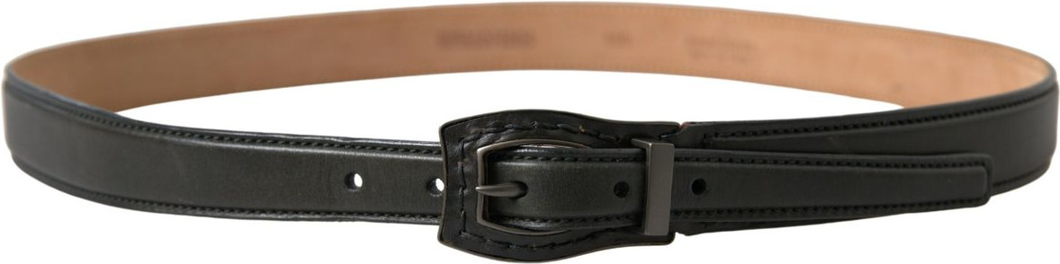 Ремень Ermanno Scervino Черная кожа с металлической пряжкой Cintura Belt