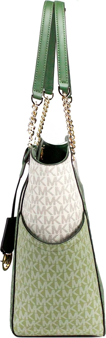 Сумка-тоут Michael Kors Jet Set Large цвета папоротника с цепочкой через плечо (Tote Handbag)