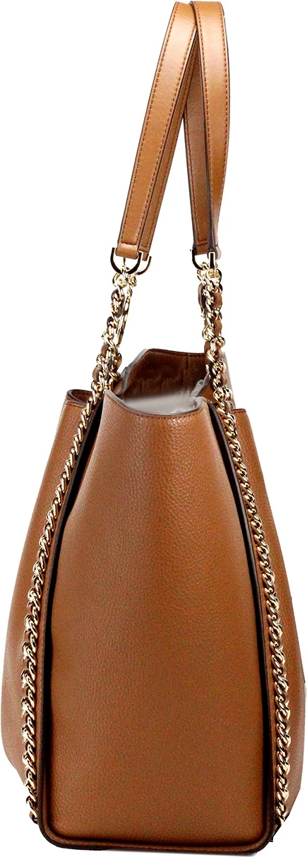 Сумка-тоут Michael Kors Mina Large Luggage с ремнем и инкрустацией цепью