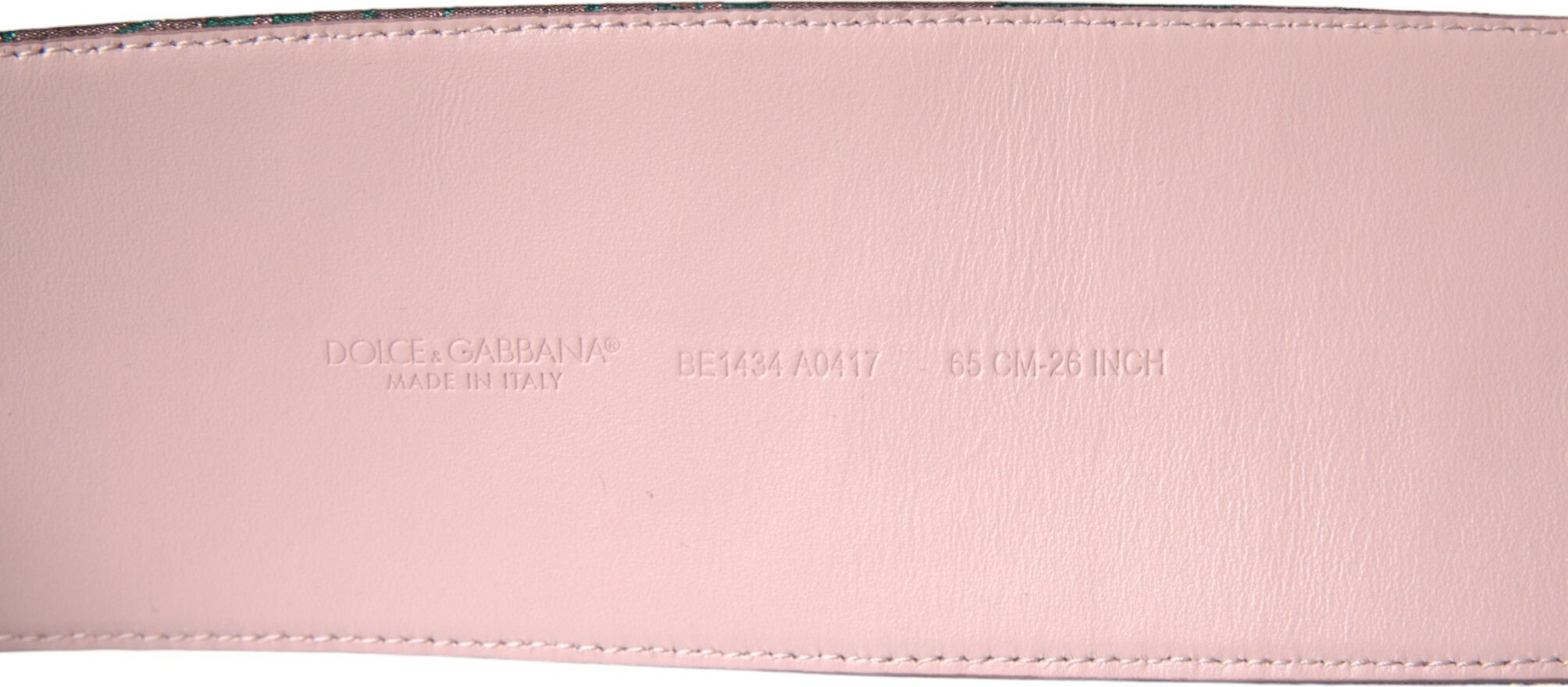 Ремень Dolce & Gabbana Мультиколор Цветочный Жаккард Люрекс Золотая Пряжка